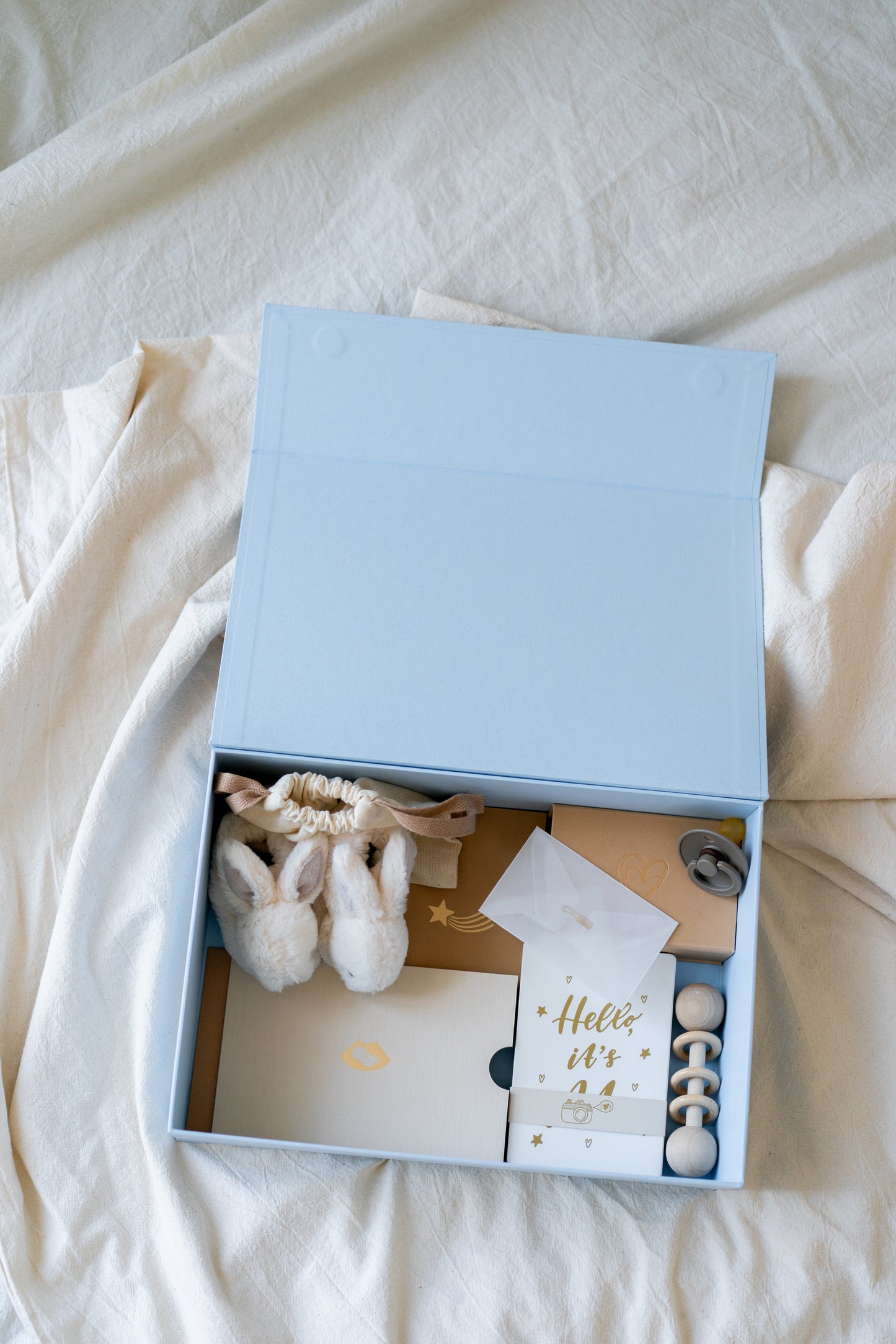 Newborn Baby Boy Keepsake Box in blue azure | MY BABY BOX