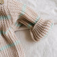 Newborn Knit Sweater | beige and green