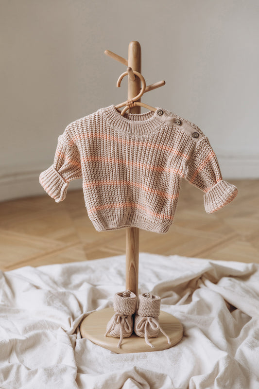 Newborn knit outfit - baby chunky sweater, newborn coming home outfit -baby knit sweater 0-3 months, newborn outfit bringing home,  my first outfit