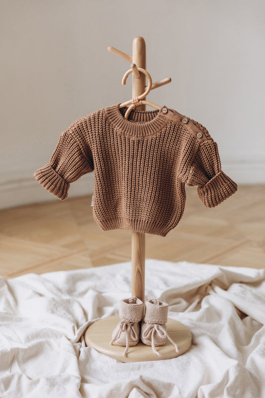 newborn coming home outfit - baby knit oversized sweater