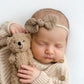 Newborn Take Home Outfit: Crochet Booties, Knit Bloomers and Chunky Sweater with Buttons on the Shoulder