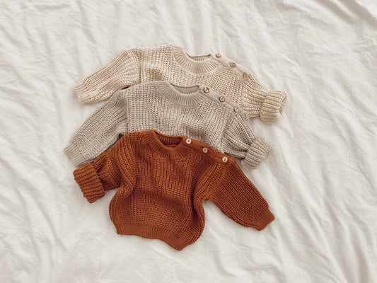 Newborn Knit Sweater With Buttons
