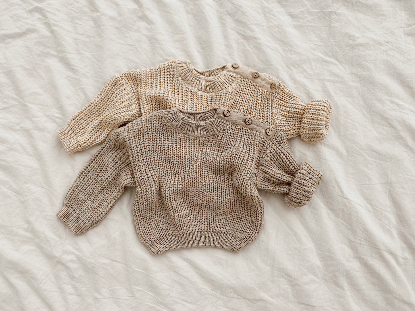 Newborn Knit Sweater With Buttons
