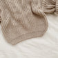 Newborn oversized sweater in dark beige with buttons