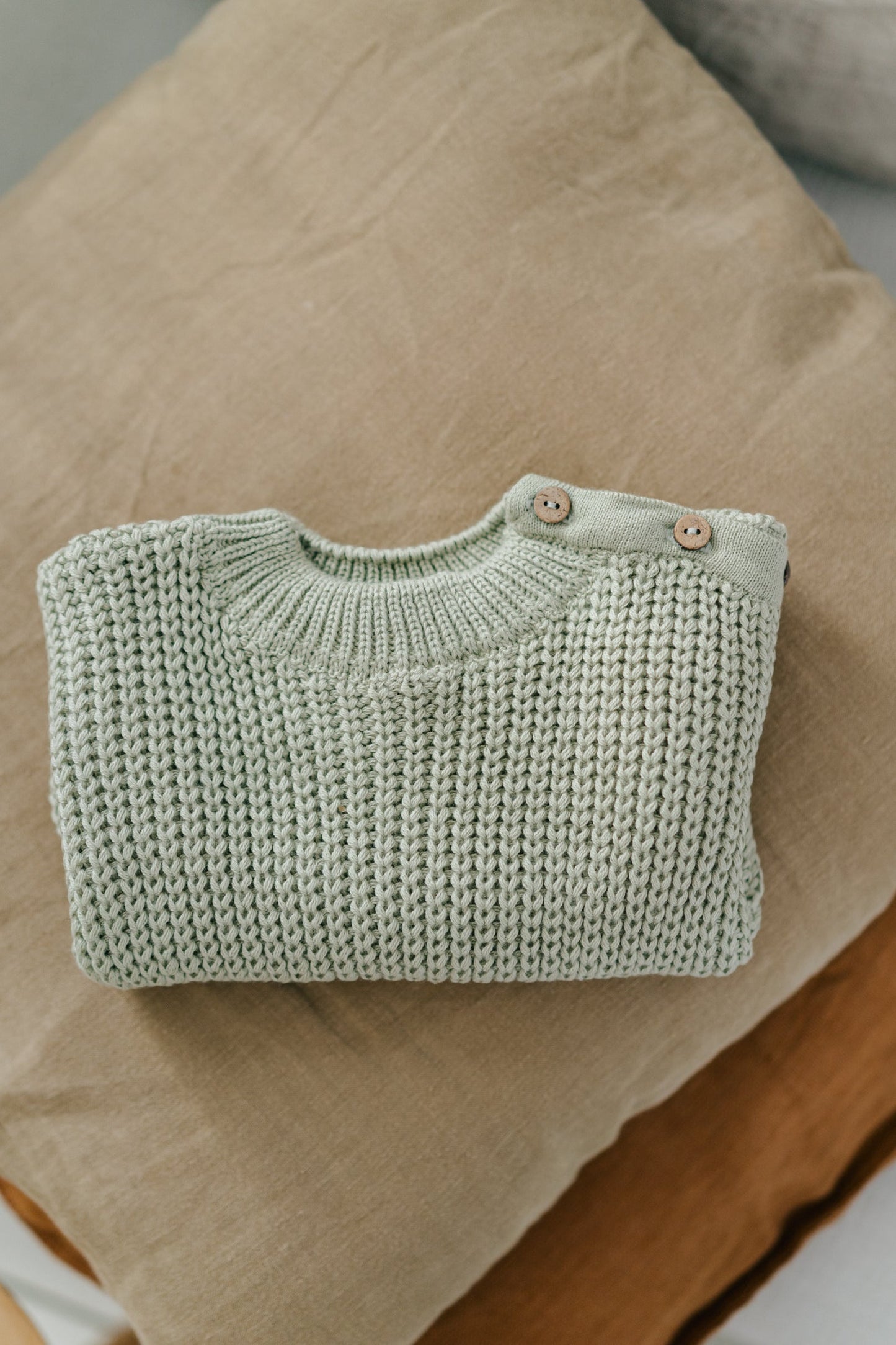Baby Oversized Knit Sweater in green
